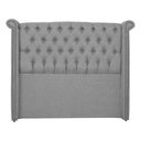 Ver imagem 1 de Cabeceira Estofada Sienna Para Cama Box Queen 160 Cm Linho Cinza - LM DECOR