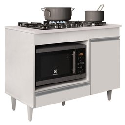 Balcão Multiuso Para Cooktop 4 Bocas Georgia Branco - 1