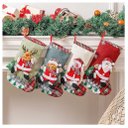 Ver imagem 1 de Kit 4 Botas Meias Enfeite Natal Temática Natalina