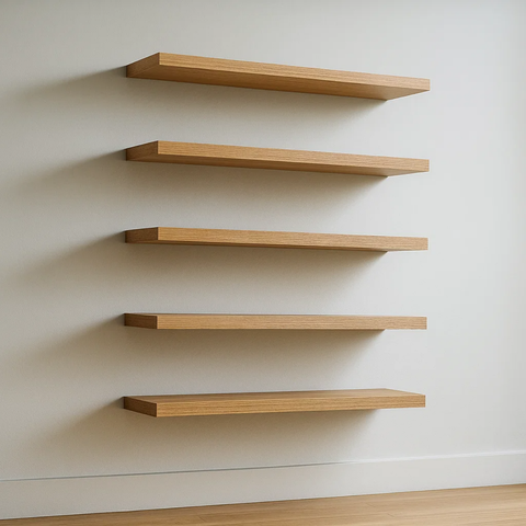 5 Prateleiras Mdf 30x60cm para Sala sem Suporte 18mm