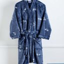 Ver imagem 4 de Roupão Adulto Vintage Bikes - Kacyumara P Marinho/branco