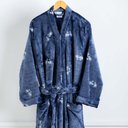 Ver imagem 7 de Roupão Adulto Vintage Bikes - Kacyumara P Marinho/branco