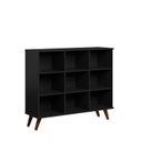 Ver imagem 2 de Estante de Livros Retrô 108CMX93CM Baixa 6 Nichos Toq Preto