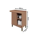 Ver imagem 4 de Gabinete de Cozinha Modulado Canto Syrah 1 Porta c/ Tampo 48cm Castanho/Chumbo - Ronipa