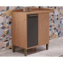Ver imagem 1 de Gabinete de Cozinha Modulado Canto Syrah 1 Porta c/ Tampo 48cm Castanho/Chumbo - Ronipa