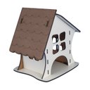 Ver imagem 4 de Luminária Abajur de Mesa Casinha Madeira G9 Decoração 15CM