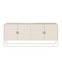 Ver imagem 4 de Conjunto Sala de Estar Buffet e Rack Estilo Orgânico Off White