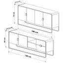 Ver imagem 2 de Conjunto Sala de Estar Buffet e Rack Estilo Orgânico Off White