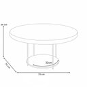 Ver imagem 5 de Mesa de Centro para Sala Redonda Tampo Vidro Pés Aço Allure B01 Off White - Lyam Decor