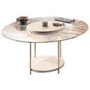 Ver imagem 3 de Mesa de Centro para Sala Redonda Tampo Vidro Pés Aço Allure B01 Off White - Lyam Decor