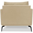 Ver imagem 6 de Poltrona Sala de Estar Liv 1 Lugar Pes Aço Linho Dourado Ezz