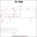 Ver imagem 6 de Rack para Tv 2 Portas R1482 Amêndoa/mármore Branco - Tecno