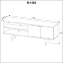 Ver imagem 5 de Rack para Tv 2 Portas R1482 Amêndoa/mármore Branco - Tecno