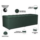 Ver imagem 7 de Calçadeira Recamier Baú para Cama de Casal King Dália 195x50 Cm W01 Linho Verde Musgo - Lyam