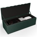 Ver imagem 2 de Calçadeira Recamier Baú para Cama de Casal King Dália 195x50 Cm W01 Linho Verde Musgo - Lyam