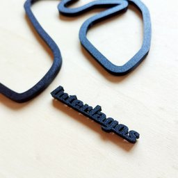 Quadro 3D Pista Interlagos / Decoração, F1, Fórmula 1 - Toque 3D - 3