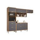 Ver imagem 1 de Cozinha Modulada Mgm Eloise 4 Peças (2aéreos+1balcão+1paneleiro) Cz028 Freijo/titanium-mgm