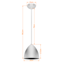 Ver imagem 2 de Pendente Decor Luminária Venus Alumínio Preto/branco