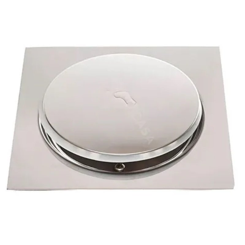 Ralo Click Inteligente Banheiro 10cmx10cm Quadrado Central - 1