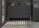 Ver imagem 1 de Gabinete de Cozinha em Aço 1,44m Cozimax – com Amortecedor e Divisor de Talheres:preto