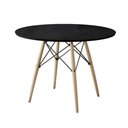 Ver imagem 1 de Mesa Jantar Eames Eiffel Redonda Dkr 110cm Preta