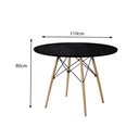 Ver imagem 2 de Mesa Jantar Eames Eiffel Redonda Dkr 110cm Preta