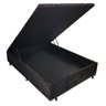 Cama Box Baú Casal Padrão com 48cm de Altura - Super Reforçado - Suede Preto - 2