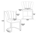 Ver imagem 6 de Cadeira Jantar Petala Reforçada com Base Metal Mesa S/estar:bege