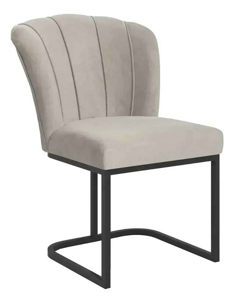 Cadeira Jantar Petala Reforçada com Base Metal Mesa S/estar:bege - 2