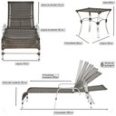 Ver imagem 2 de 4 Espreguiçadeira Catar e 4 Mesa Garden Alumínio e Fibra Trama Moveis