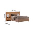 Ver imagem 2 de Painel Cama Box Madeirado - Prime 1 Mesa C/ 1 Gaveta Casal Branco - Novo Horizonte