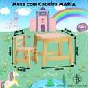 Ver imagem 4 de Conjunto Mesa Mesinha 2 Cadeiras Infantil Madeira Freijó/rosa
