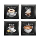 Ver imagem 2 de Quadro Decorativo Café Expresso Padaria Cozinha 12x12cm 4 un Arte na Arte Moldura Preta