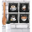 Ver imagem 4 de Quadro Decorativo Café Expresso Padaria Cozinha 12x12cm 4 un Arte na Arte Moldura Preta