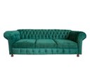 Ver imagem 1 de Sofá Chesterfield Luiz XV 1,80CM Suede Verde Musgo sala de estar/recepção/ barbearia