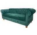 Ver imagem 2 de Sofá Chesterfield Luiz XV 1,80CM Suede Verde Musgo sala de estar/recepção/ barbearia