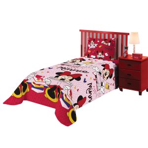 Jogo de Cama Infantil Lepper Minnie Solteiro 2 Peças Microfibra Rosa