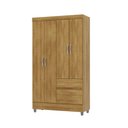 Ver imagem 7 de Guarda Roupa Solteiro Abruzzo 4 Portas de Bater 2 Gavetas com Cabideiro Nature G98 - Gran Belo