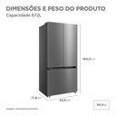 Ver imagem 4 de Geladeira Frost Free Multidoor 672l Inverter Inox Midea Mdrm905mmd463 Bivolt