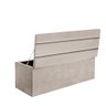 Calçadeira Baú Recamier Queen 160CM Argentina Courino Bege - D A DECOR - 3