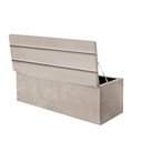 Ver imagem 2 de Calçadeira Baú Recamier Queen 160CM Argentina Courino Bege - D A DECOR