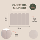 Ver imagem 2 de Cabeceira Solteiro Modulada Nuvem Cama Box Suede Creme