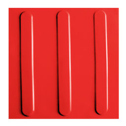 KIT 16 PÇS PISO TÁTIL PVC 25x25 DIRECIONAL VERMELHO - 1