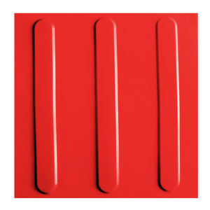 KIT 16 PÇS PISO TÁTIL PVC 25x25 DIRECIONAL VERMELHO