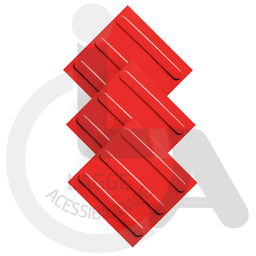 KIT 16 PÇS PISO TÁTIL PVC 25x25 DIRECIONAL VERMELHO - 2