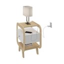 Ver mais imagens de Conjunto 2 Peças Sala Estar Mesa de Apoio e Rack Theo Bege Naturale/Branco