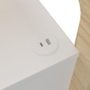 Ver imagem 7 de Conjunto 2 Peças Sala Estar Mesa de Apoio e Rack Theo Bege Naturale/Branco