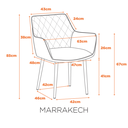 Ver imagem 2 de Conjunto 2 Cadeiras Poltronas Estofadas Marrakech Fratini