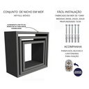 Ver imagem 3 de Kit 3 Nichos Decorativos na Cor Grafite