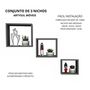 Ver imagem 2 de Kit 3 Nichos Decorativos na Cor Grafite